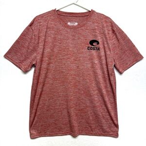 Costa Tee Shirt T Shirt Men’s Large Red Heather Short Sleeve Beach Surfing Fish
